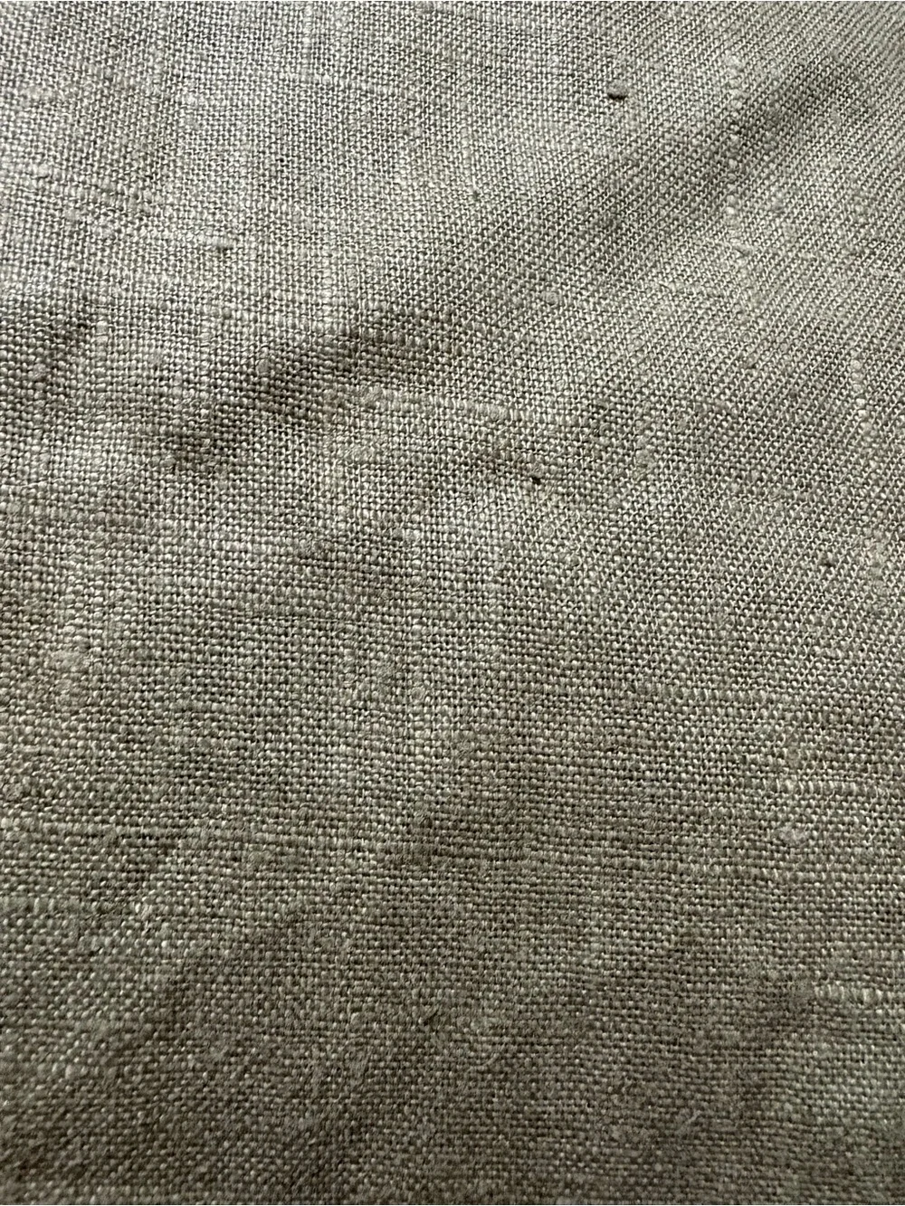Olive Green Linen Button Pouch Duvet King